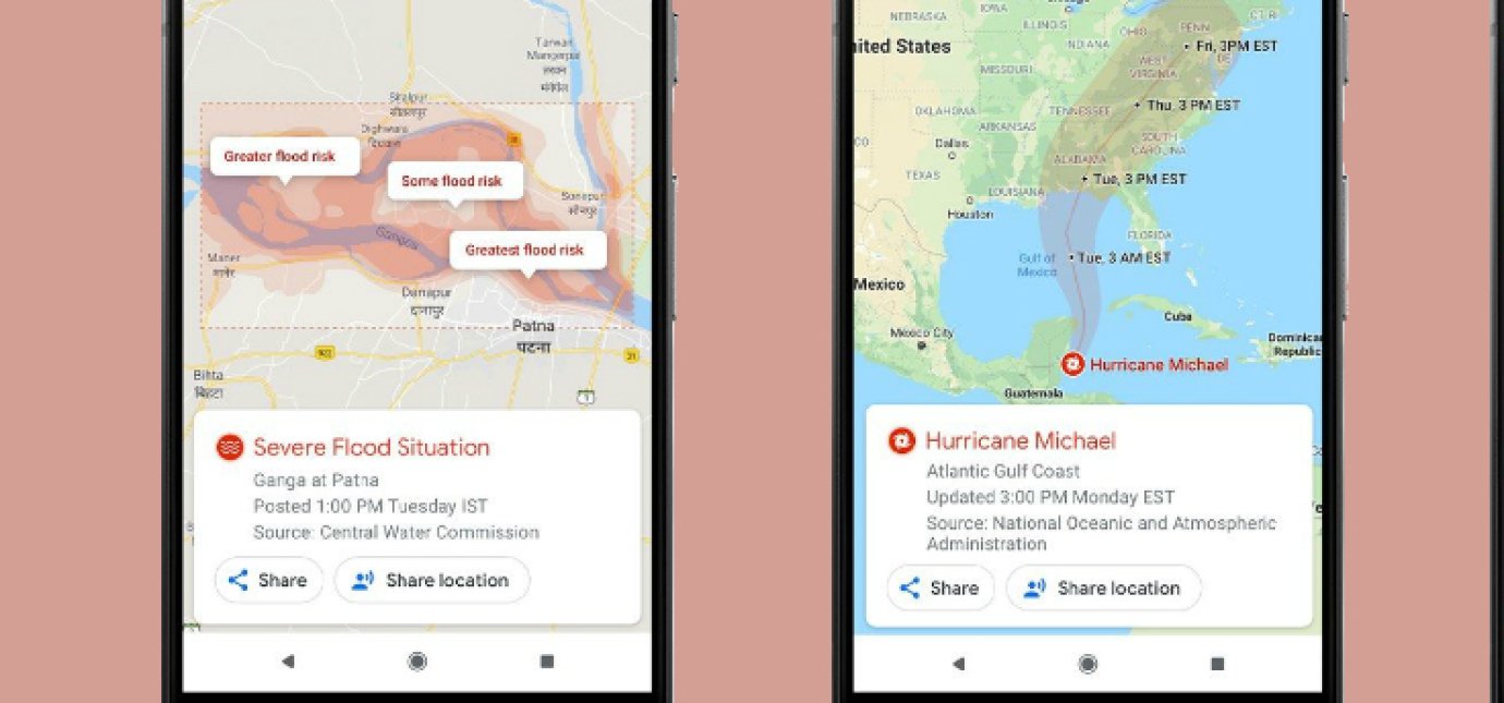 Google SOS Alerts toont natuurrampen nu in real-time in Maps