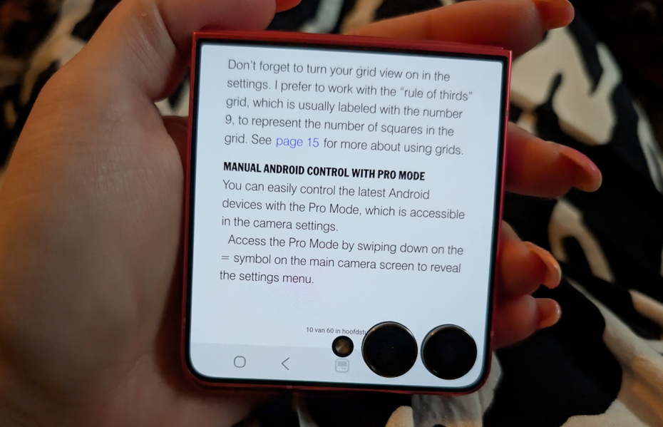 Is een fliptelefoon een goede e-reader?