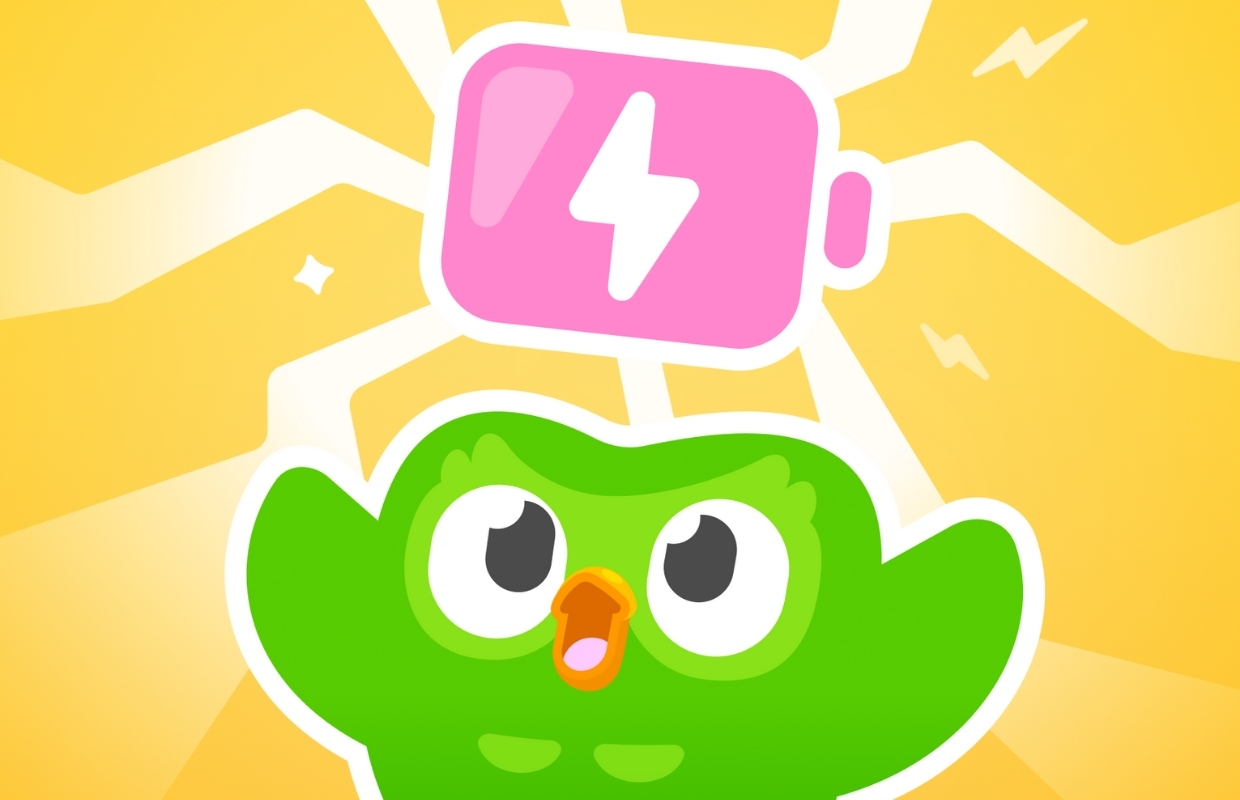 Duolingo pest gratis gebruikers met roze accu