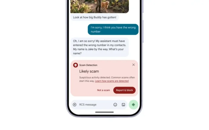 Google Berichten scam